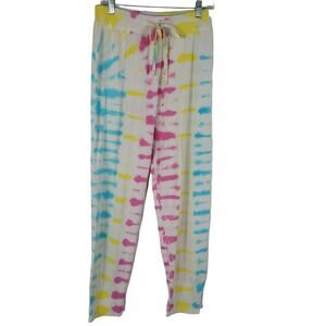 Central Park West New York Tie Dye Winter Warm Athletic Sweatpants L